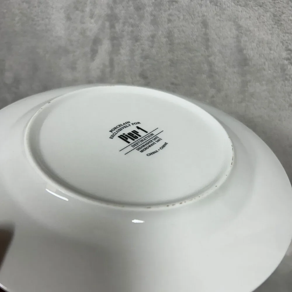Pier 1 Set of 4 7.5 Inch Destination Collection Plate Set Watercolor Style